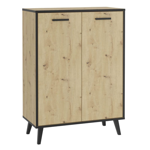 Shoe Organizer Artisan Oak Cupboard 2 Compartments Rectangular