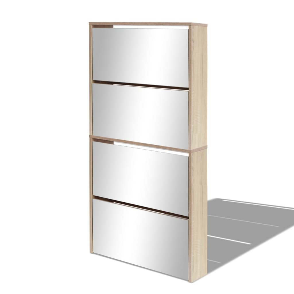 Mode Shoe Rack Oak Engineered wood, Mirror  Shoe Rack