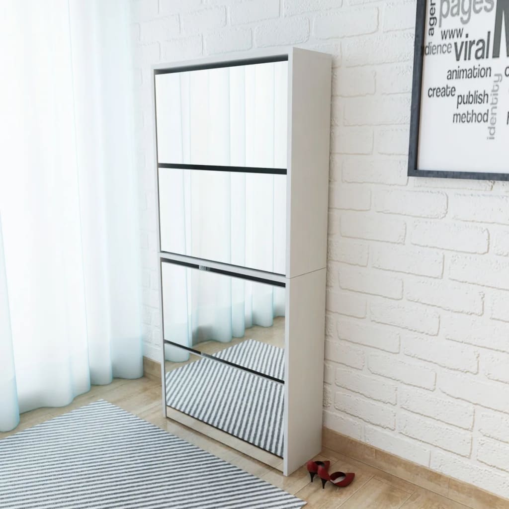 Mode Shoe Rack Oak Engineered wood, Mirror  Shoe Rack