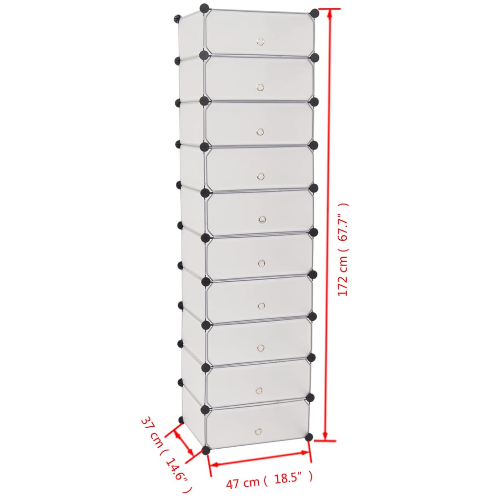 Loft Shoe Organizer Polystyrene & Steel Tall