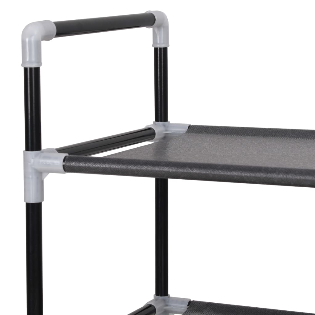 Mode Shoe Rack Black Metal Rectangular 4 Tiers