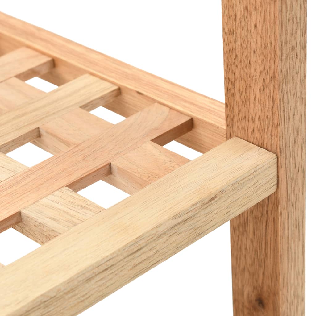 Earth Shoe Rack Natural Solid Walnut 2 Tiers