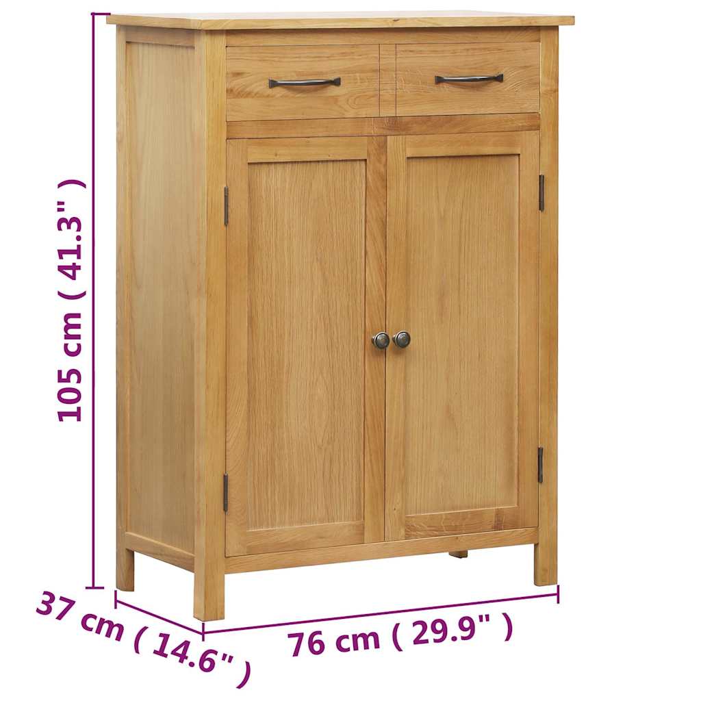 Arc Shoe Rack Natural Solid Oak 3 Compartments Rectangular
