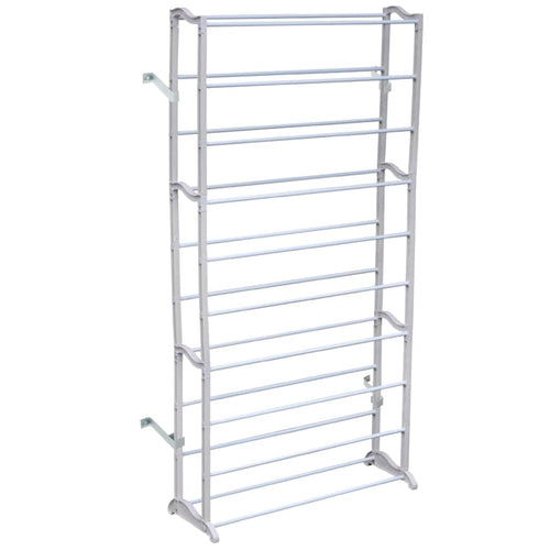Mode Shoe Rack Gray Polypropylene Light Weight 12 Tiers
