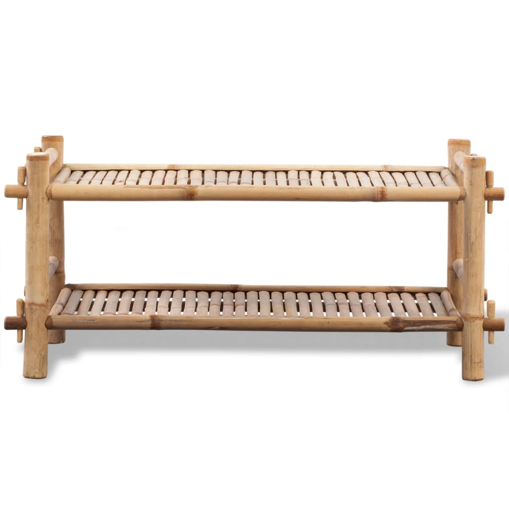 Loft Shoe Rack Bamboo 2 Tier Rectangular