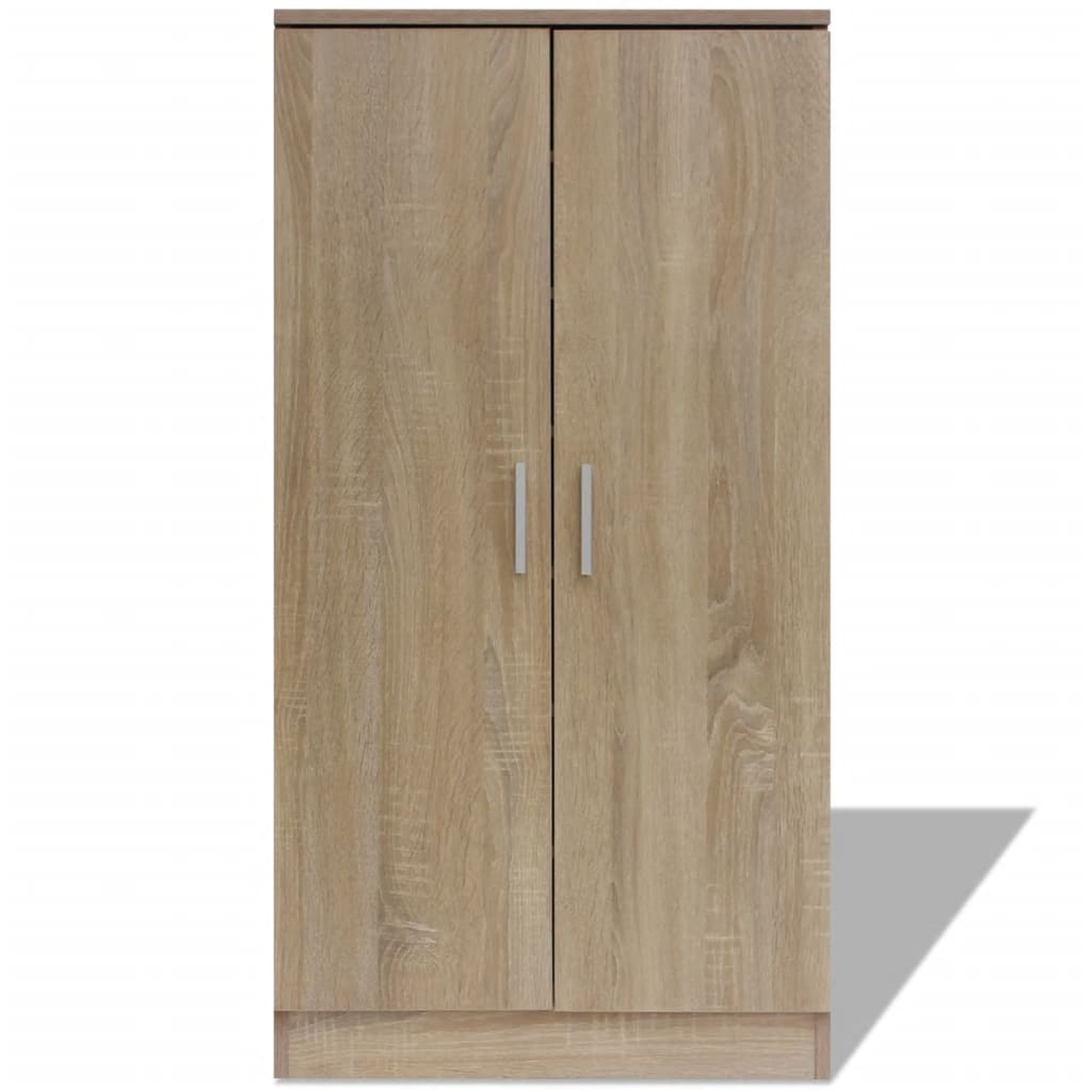 Loft Shoe Rack Oak 2 Compartments Rectangular