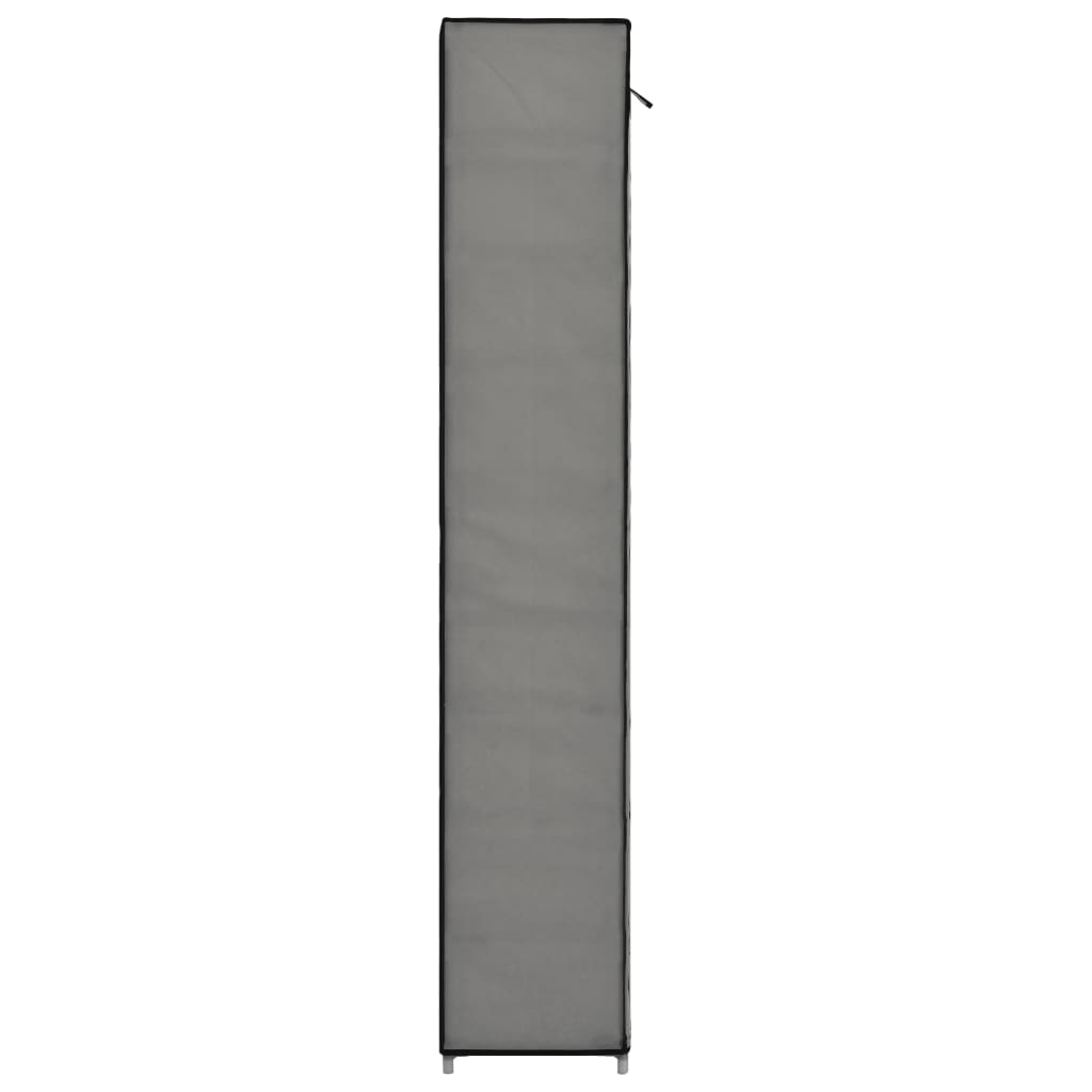 Craft Shoe Cabinet Gray Polypropylene & Iron 10 Tiers
