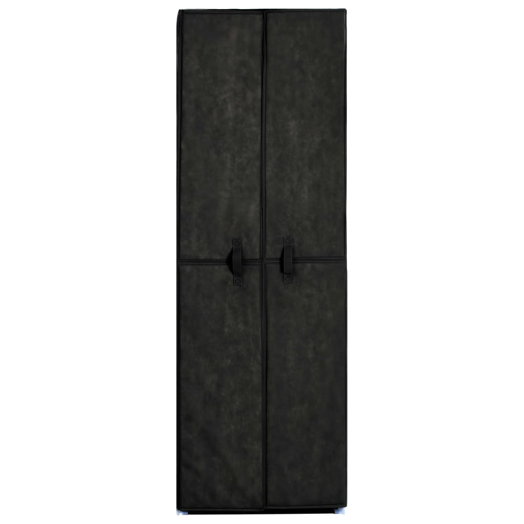 Craft Shoe Cabinet Black Polypropylene & Iron 10 Tiers