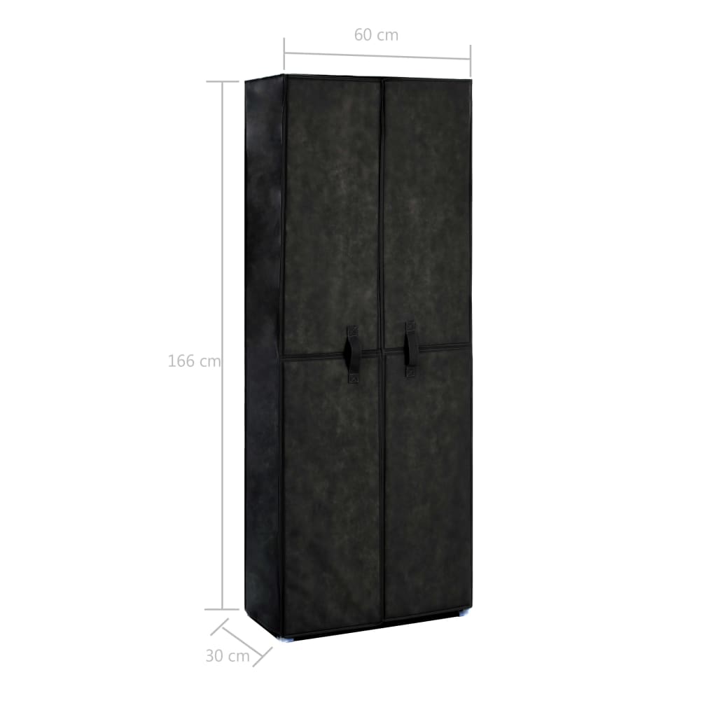 Craft Shoe Cabinet Black Polypropylene & Iron 10 Tiers