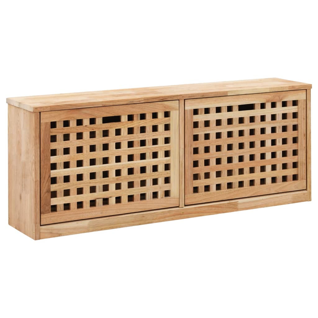 Arc Shoe Organizer Natural Solid Walnut 2 Compartments Wide & Long