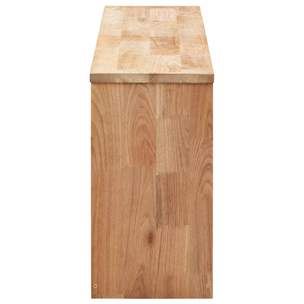 Arc Shoe Organizer Natural Solid Walnut 2 Compartments Wide & Long