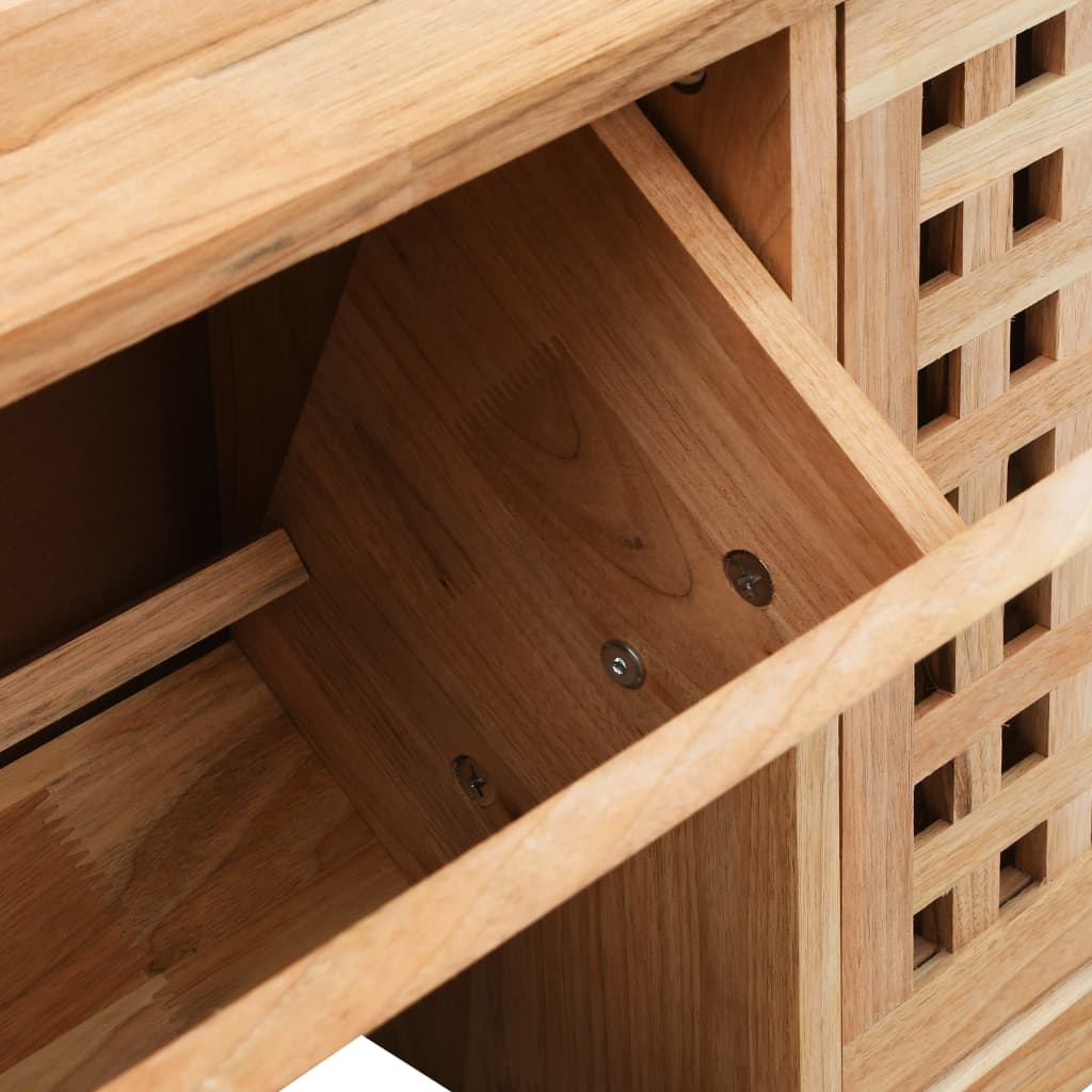 Arc Shoe Organizer Natural Solid Walnut 2 Compartments Wide & Long