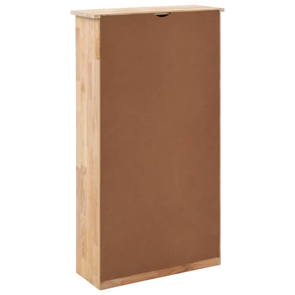 Mode Shoe Organizer Natural Solid Walnut 3 Compartments Tall & Narrow