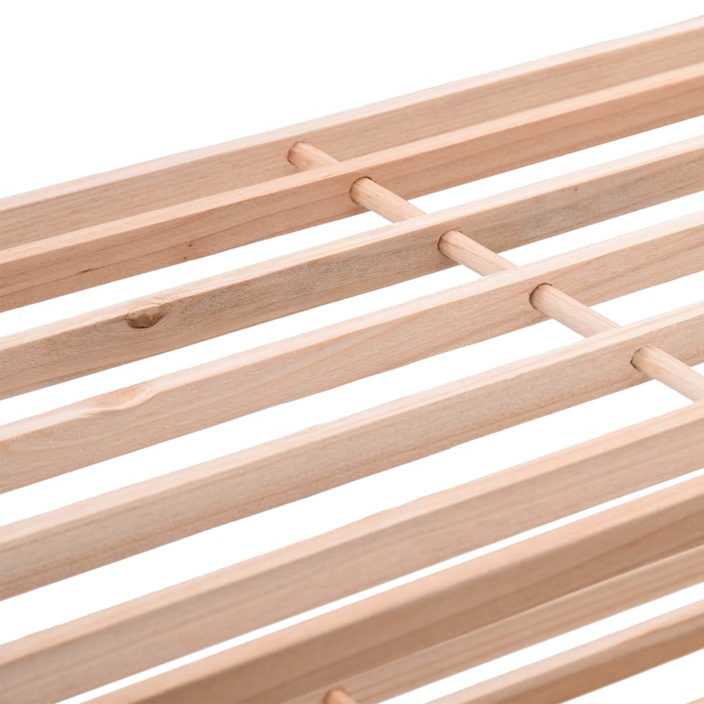 Craft Shoe Rack Natural Oak 3 Tiers Rectangular
