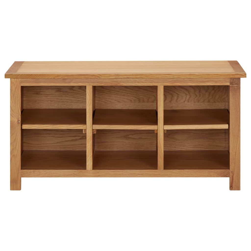Mode Shoe Rack Natural Solid Oak 6 Compartments Rectangular