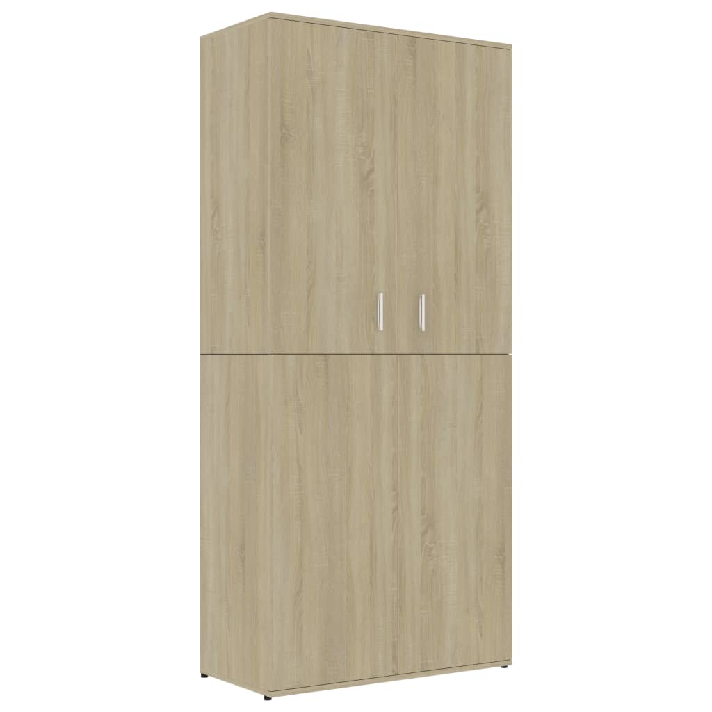 Shoe Cabinet Sonoma Oak Tall 4 Compartments