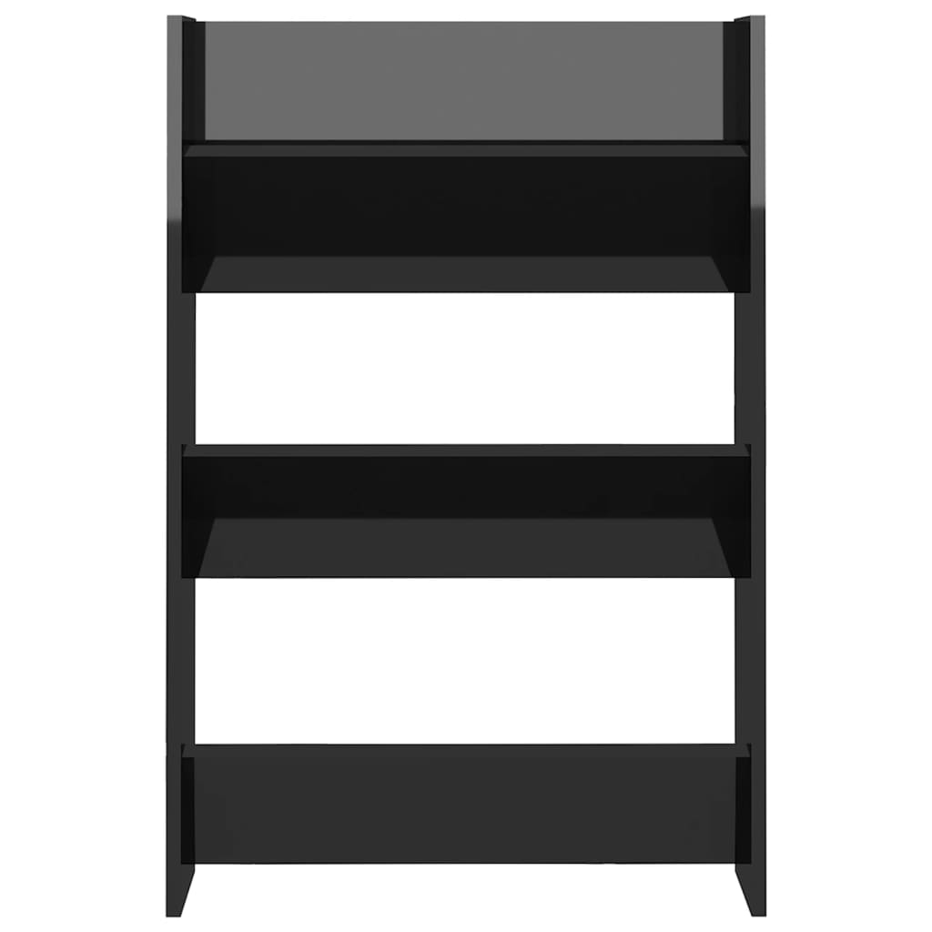 9 Pair Modern 23" Wall Mounted Pine Shoe Cabinet With 3 Tiers