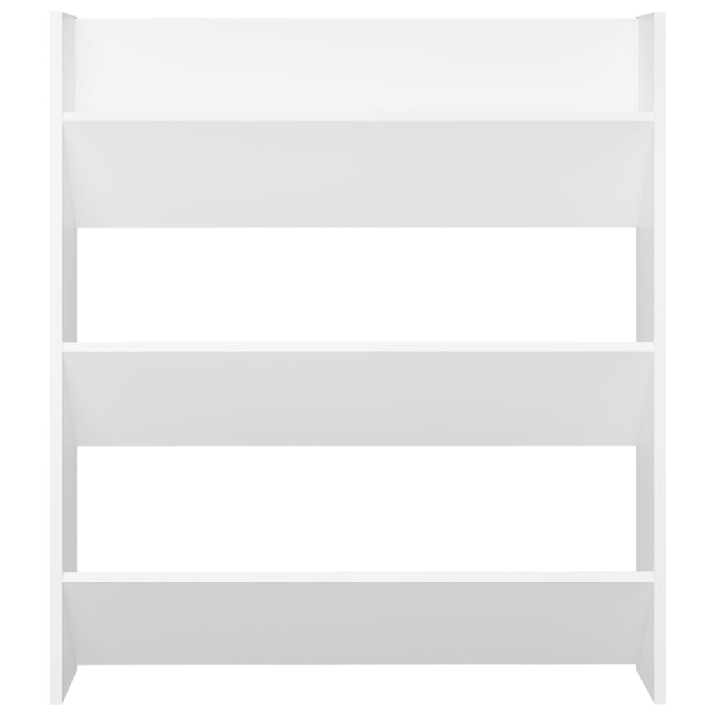 9 Pair Modern 23" Wall Mounted Pine Shoe Cabinet  With 3 Tiers