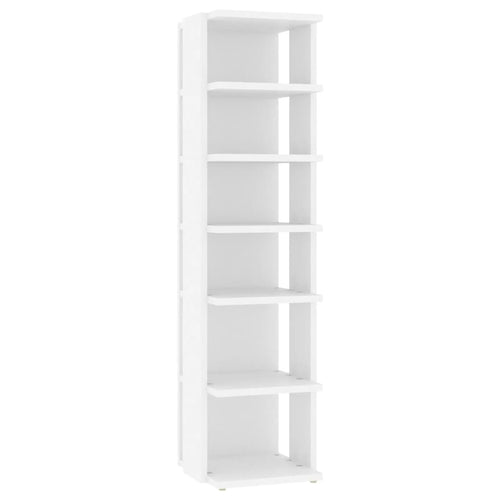 Shoe Cabinet Set Of 2 Sonoma Oak 6 Compartments Tall & Skinny