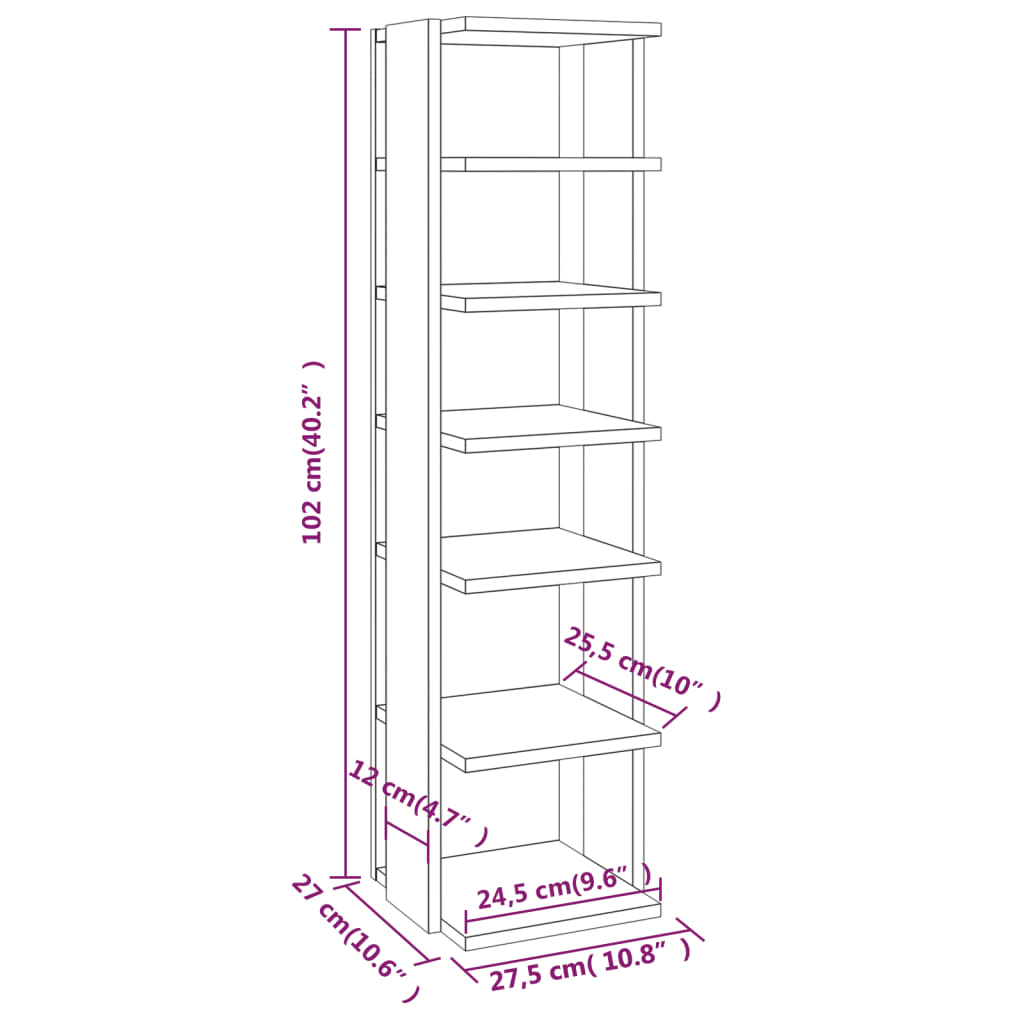 Shoe Cabinet Set Of 2 Sonoma Oak 12 Compartments Tall & Skinny