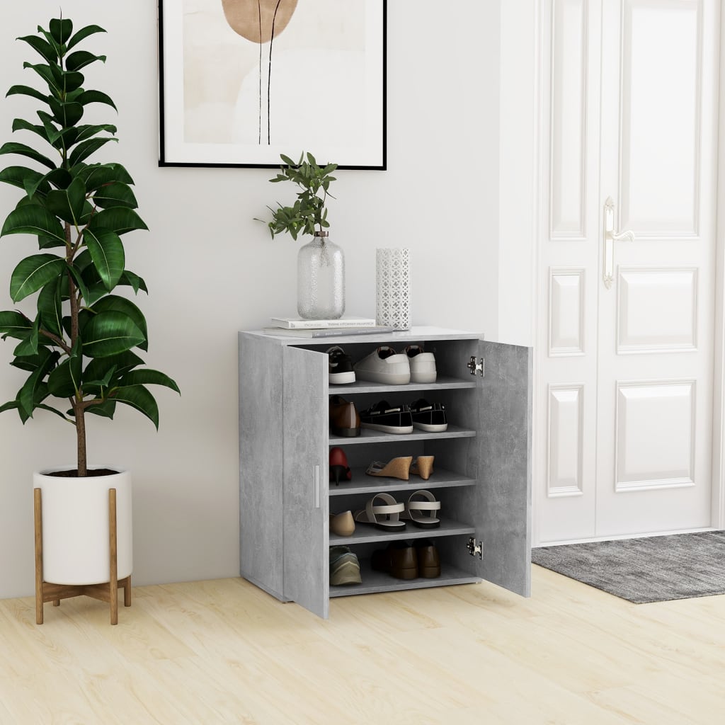 Shoe Cabinet Old Pine Tall 5 Compartments