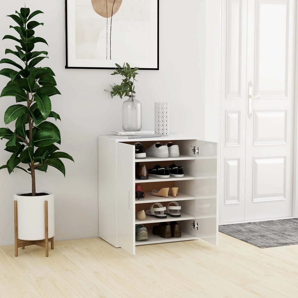 Shoe Cabinet Old Pine Tall 5 Compartments