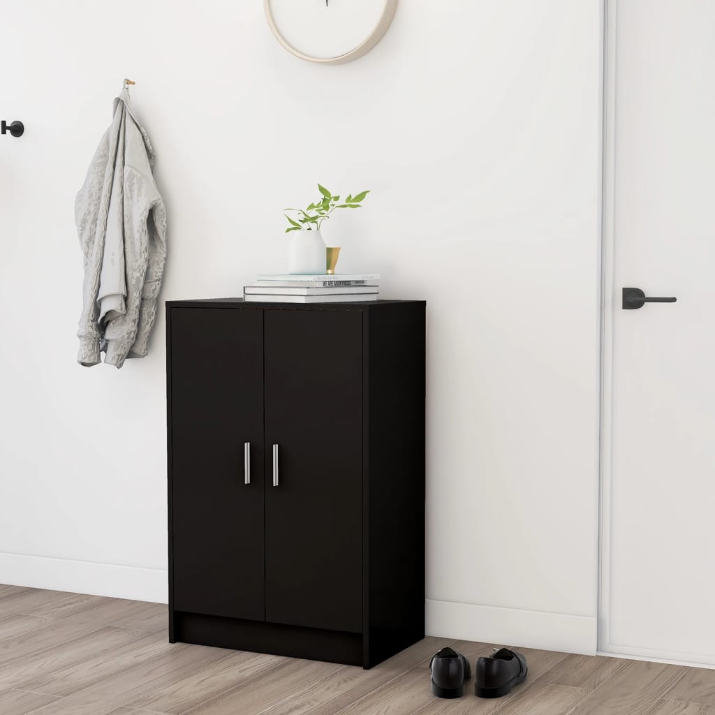 Shoe Cabinet Hardened Oak Tall 2 Compartments