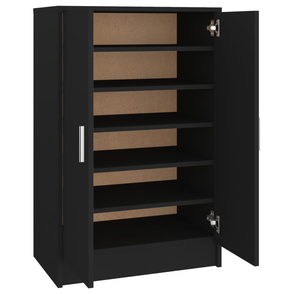 Shoe Cabinet Hardened Oak Tall 2 Compartments