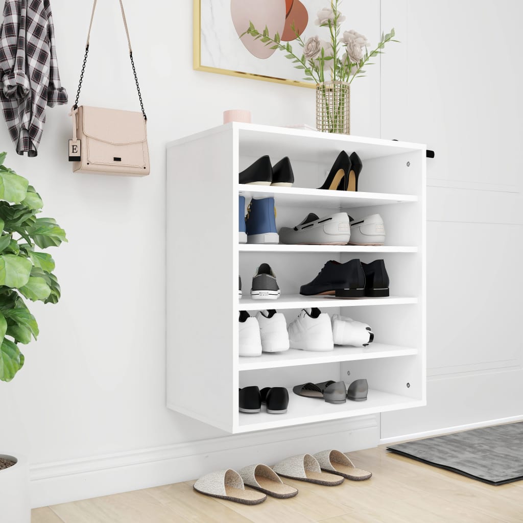 Shoe Cabinet Old Pine Tall 6 Compartments