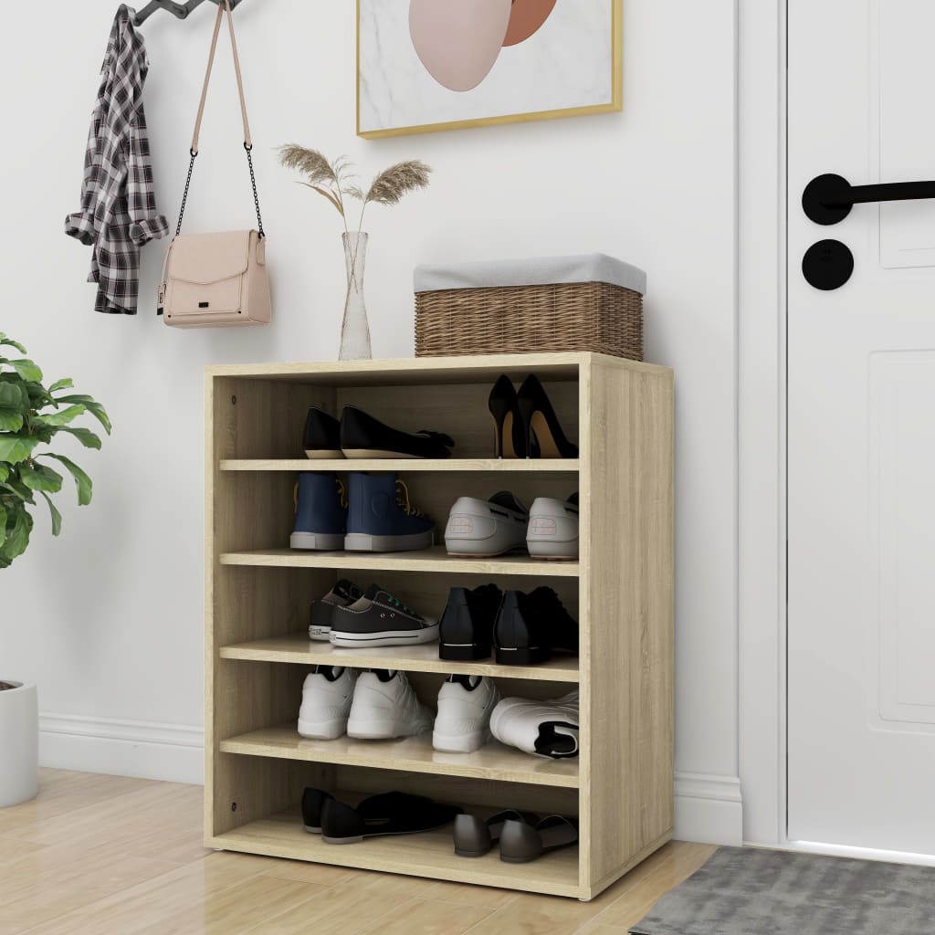 Shoe Cabinet Old Pine Tall 6 Compartments