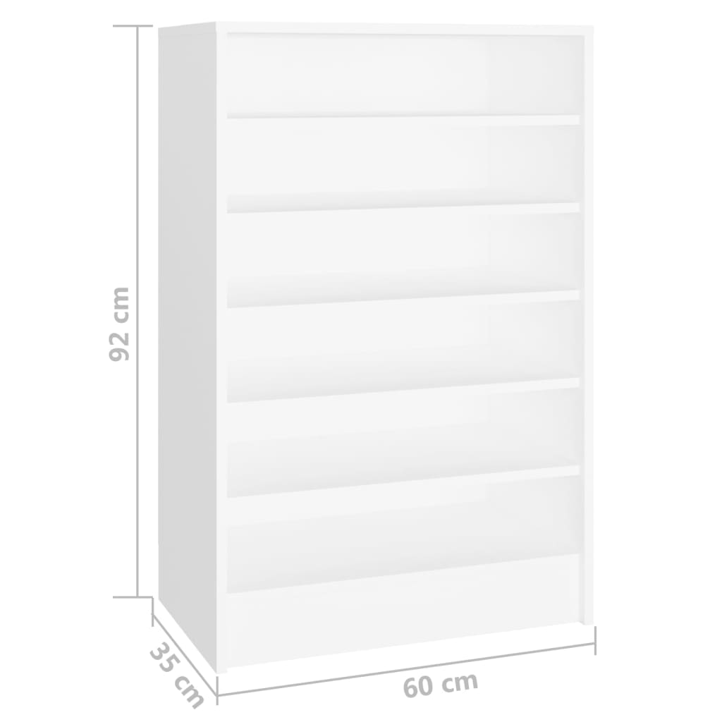 Shoe Cabinet Old Pine Tall 6 Compartments