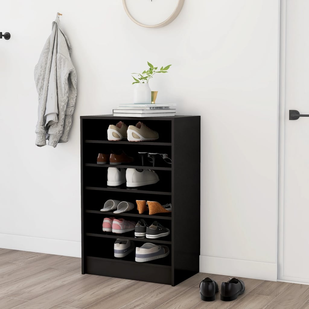 Shoe Cabinet Old Pine Tall 6 Compartments