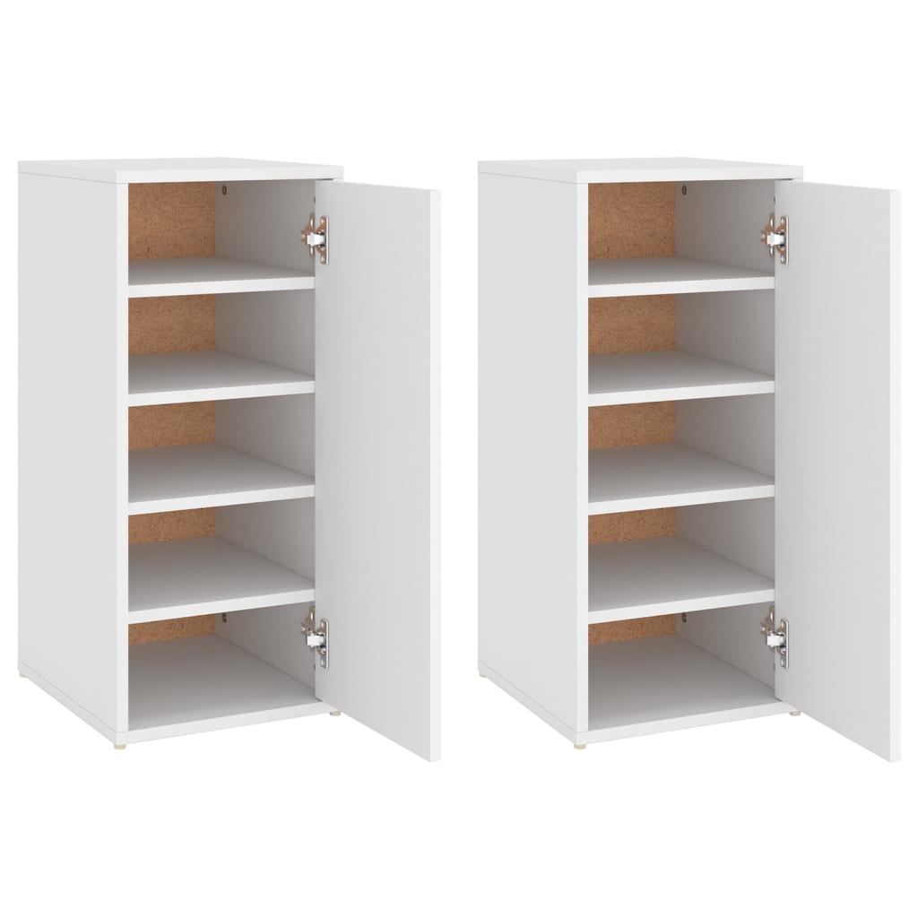 Shoe Cabinet Set Of 2 Old Pine Tall 5 Compartments
