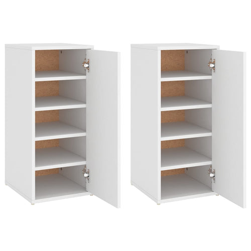 Shoe Cabinet Set Of 2 Old Pine Tall 5 Compartments