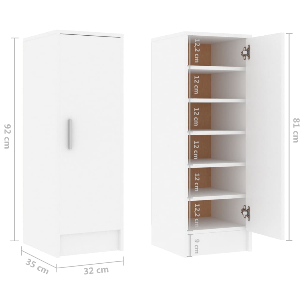 Shoe Cabinet Old Pine Tall 6 Compartments