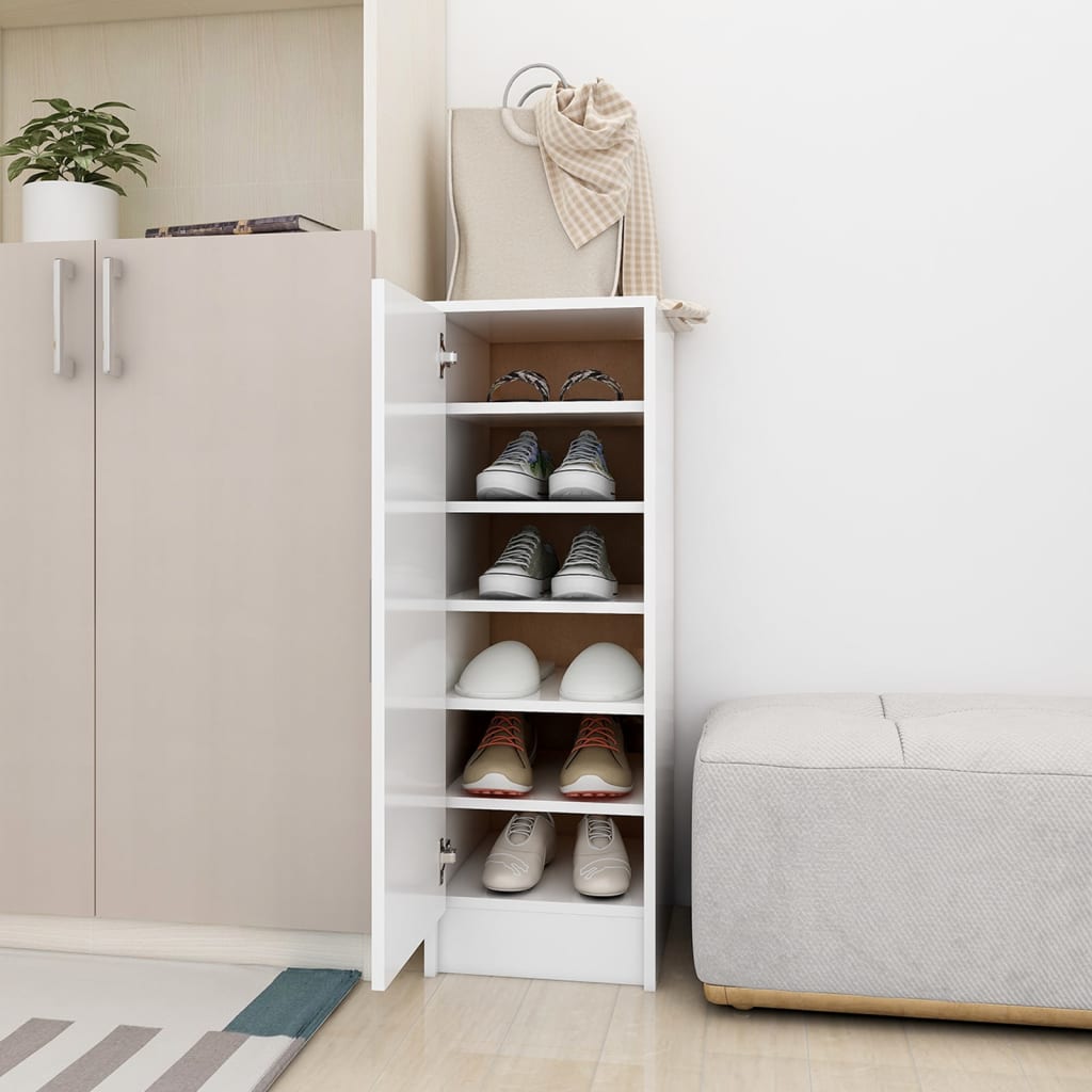 Shoe Cabinet Old Pine Tall 6 Compartments