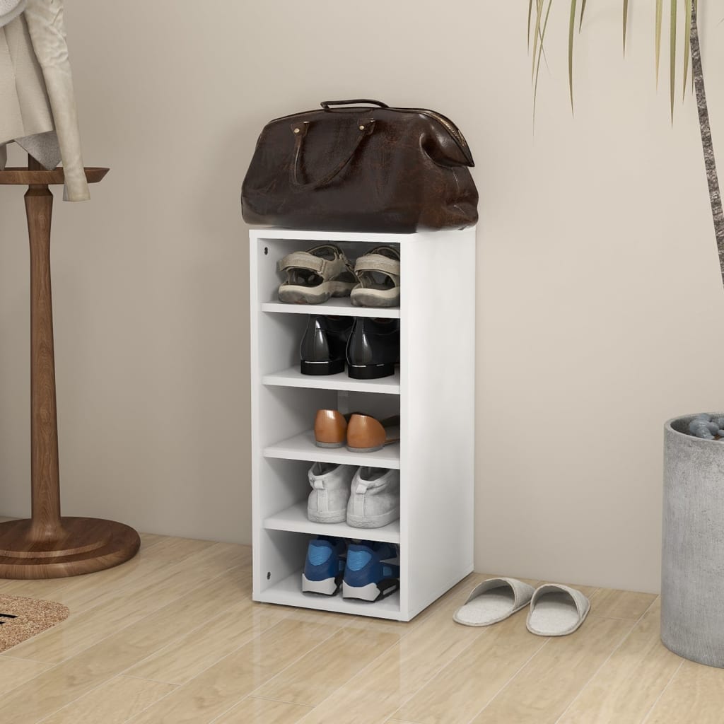 Shoe Cabinet Old Pine Tall 5 Compartments
