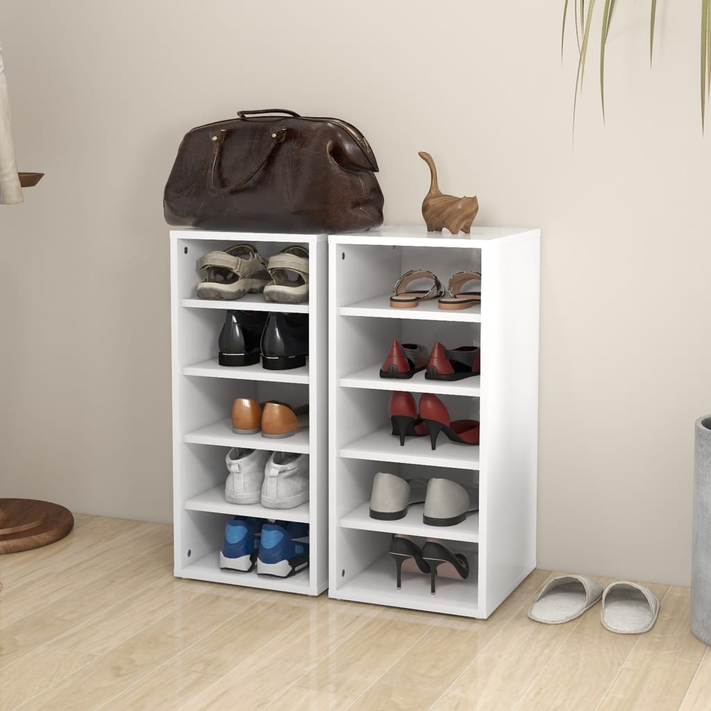 Shoe Cabinet Old Pine Tall 12 Compartments