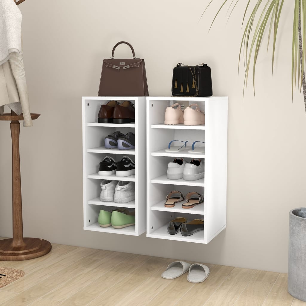 Shoe Cabinet Old Pine Tall 12 Compartments