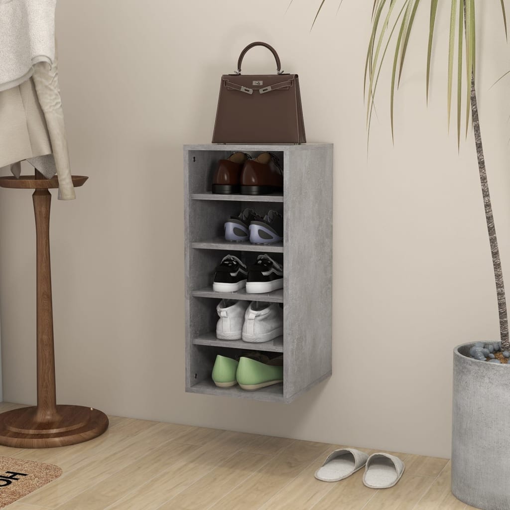 Shoe Cabinet Old Pine Tall 5 Compartments