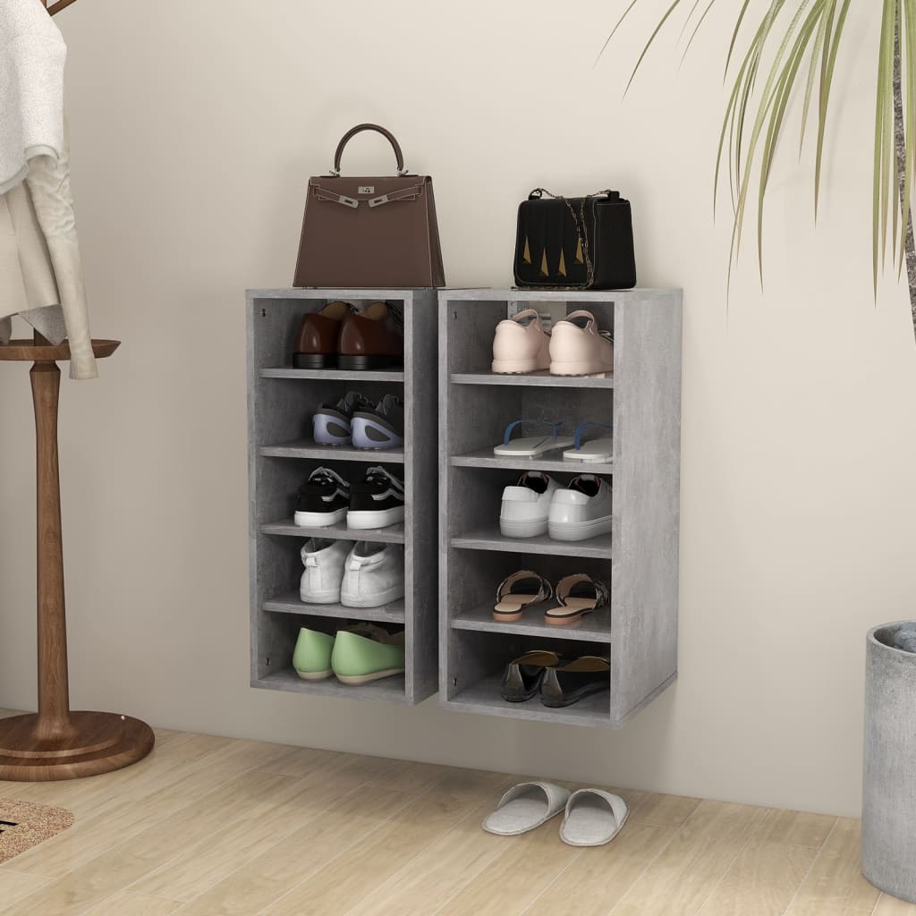 Shoe Cabinet Old Pine Tall 12 Compartments