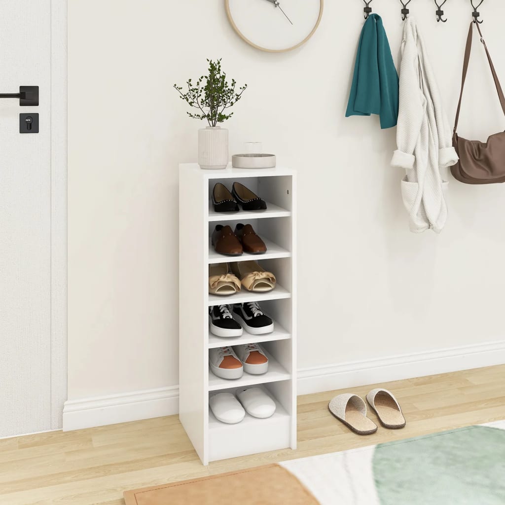 Shoe Cabinet Old Pine Tall 6 Compartments