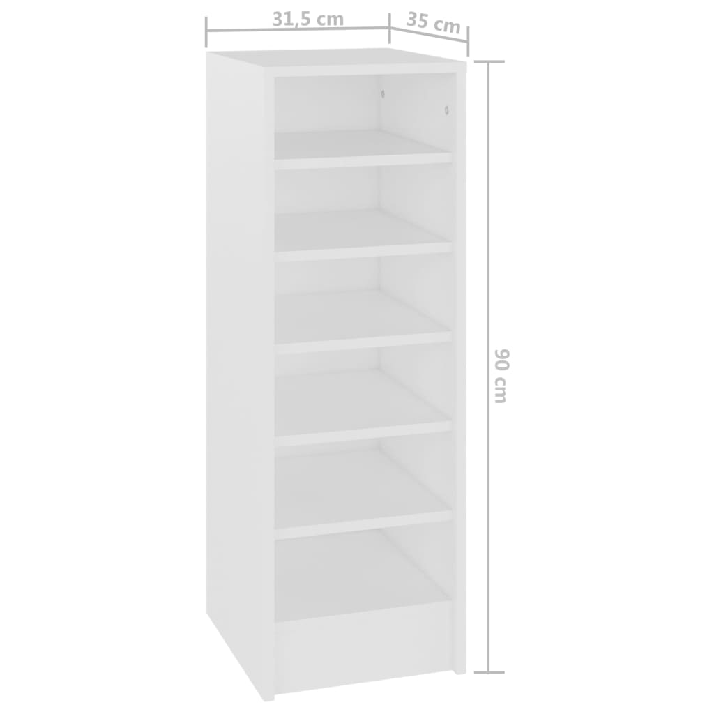Shoe Cabinet Old Pine Tall 6 Compartments