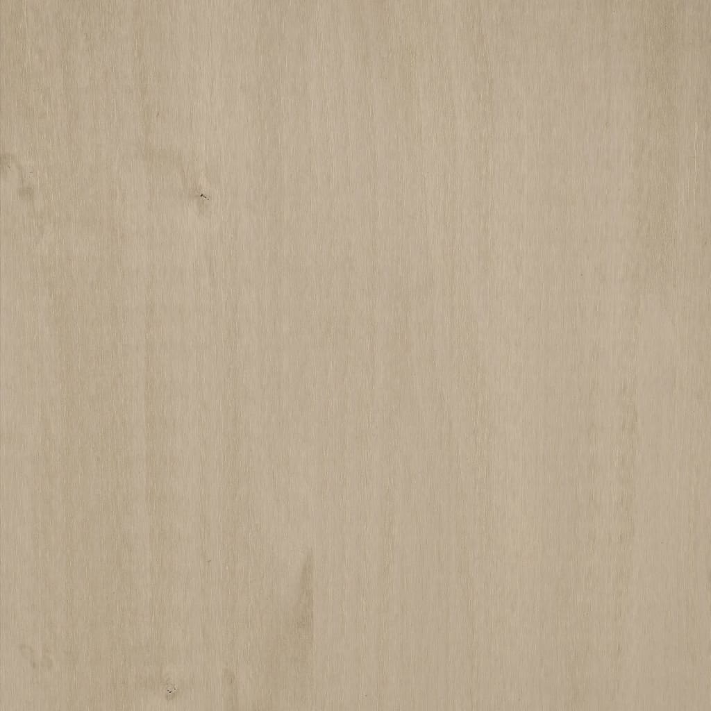 Shoe Cabinet Honey Solid Pine 3 Compartments Medium Height