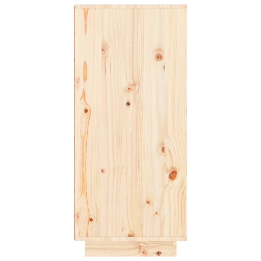 Shoe Cabinet Solid Pine Wood Tall 2 Compartments