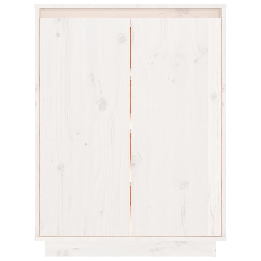 Shoe Cabinet Solid Pine Wood Tall 2 Compartments