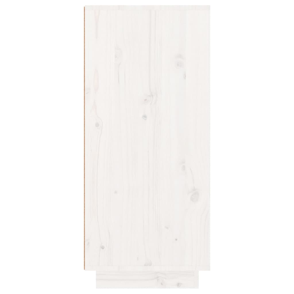 Shoe Cabinet Solid Pine Wood Tall 2 Compartments