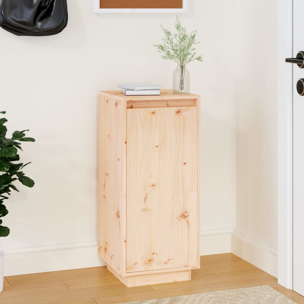 Shoe Cabinet Solid Pine Wood Tall & Skinny 2 Compartments
