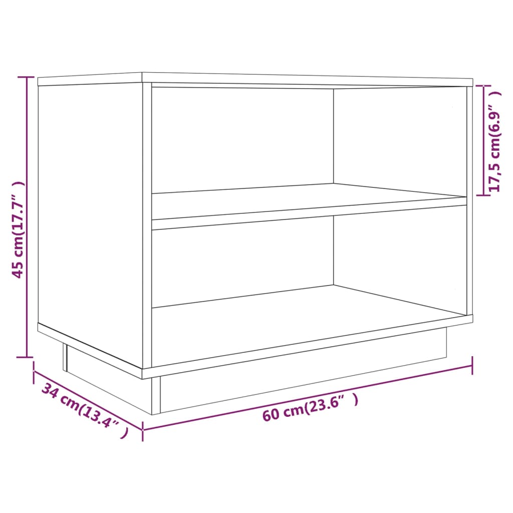 Shoe Cabinet Solid Pine Wood Wide & Deep 2 Compartments