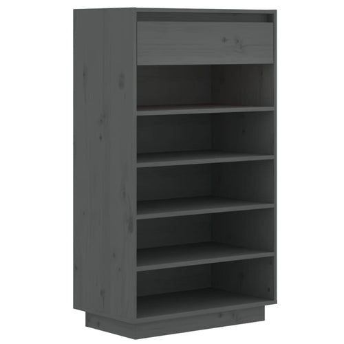 Wooden Shoe Cabinet Solid Pine 6 Compartments Tall